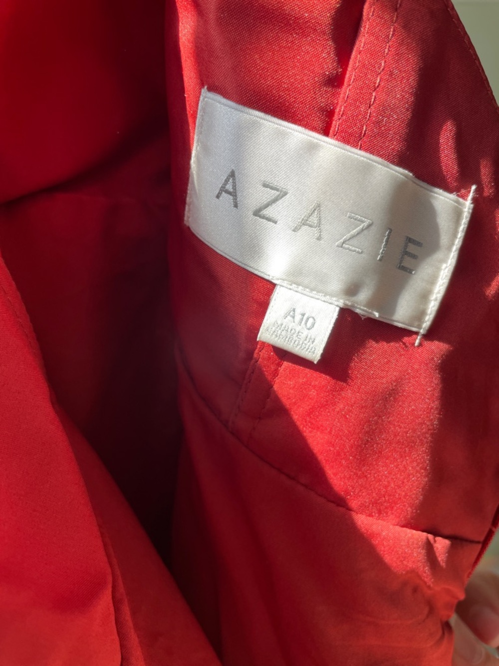 Azazie Red Maxi Dress with Spaghetti Straps - Picture 4 of 4
